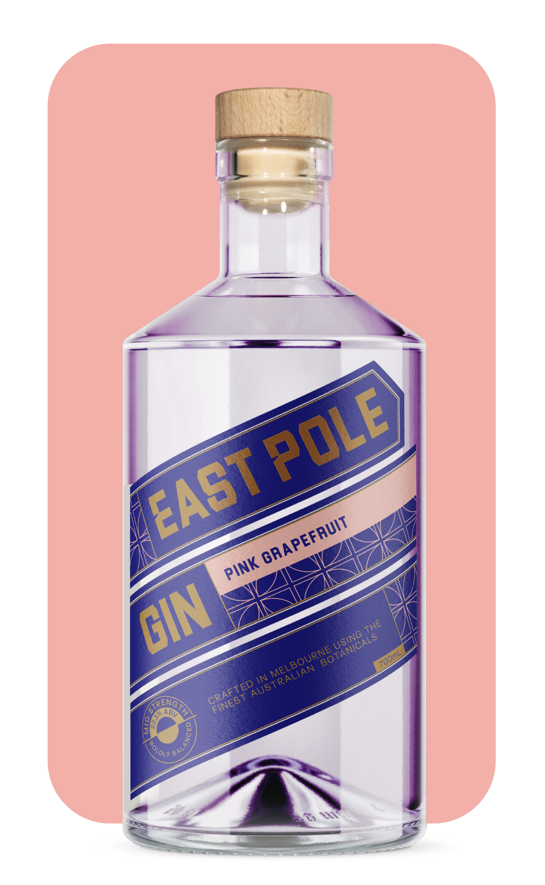 East Pole Mid Strength Pink Grapefruit Gin 700ml 22.3%