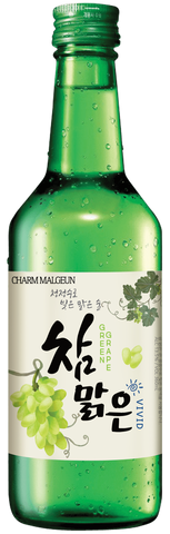 Charm Malgeun Soju Green Grape 13.5% Case 20