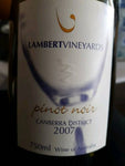 Lambert Vineyard Canberra Pinot Noir