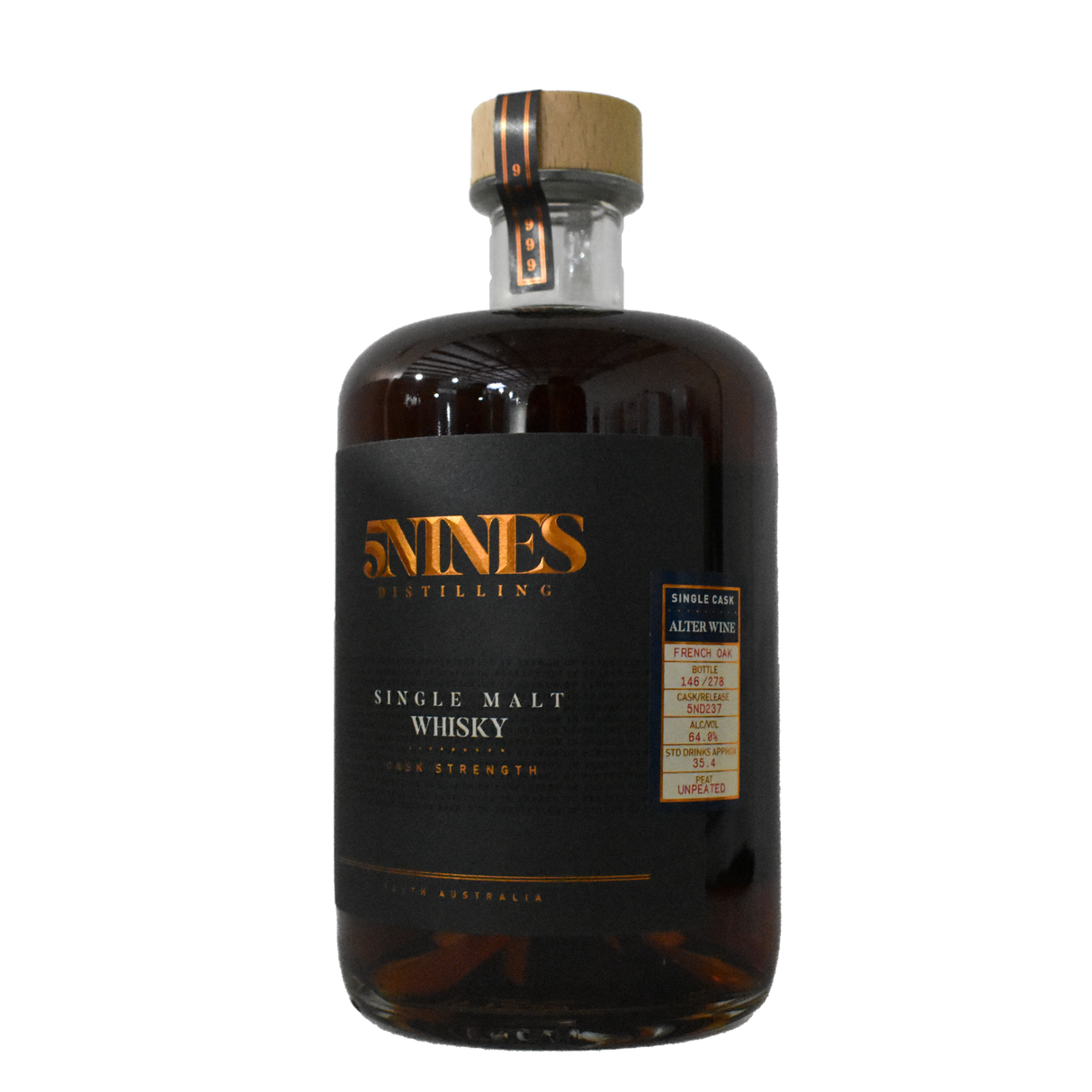 5 Nines Distillery Altar Wine Cask  700ml 64%%