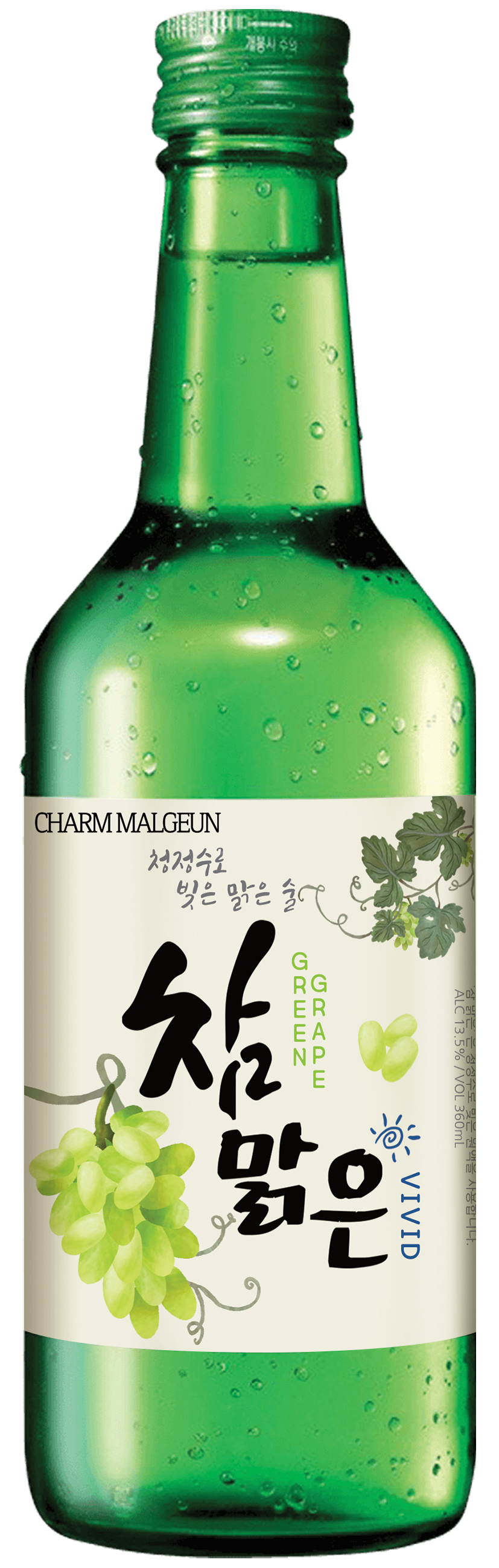 Charm Malgeun Soju Green Grape 13.5% 360ml