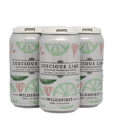 Lucious Lime Alcoholic Sparkling Water 4 pack