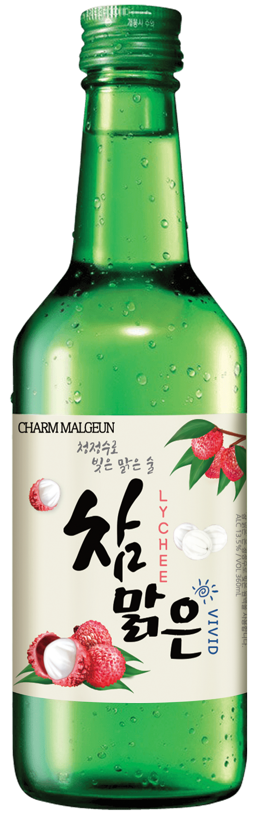 Charm Malgeun Soju Lychee 13.5% 360ml