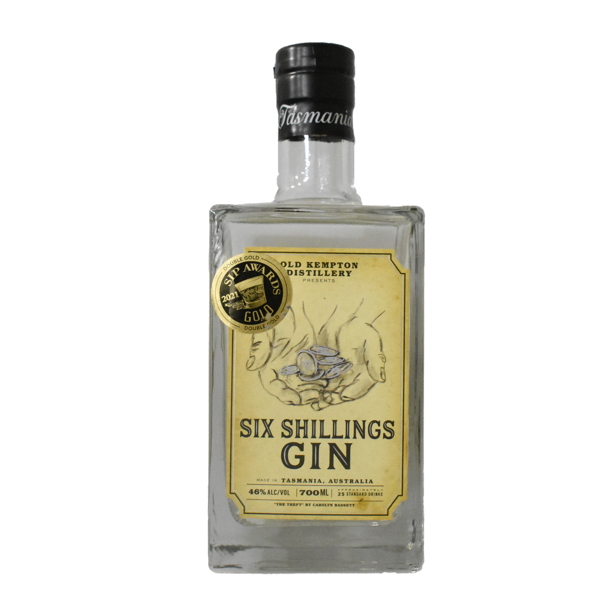 Old Kempton Tasmanian Six Shillings Gin 700ml 46%