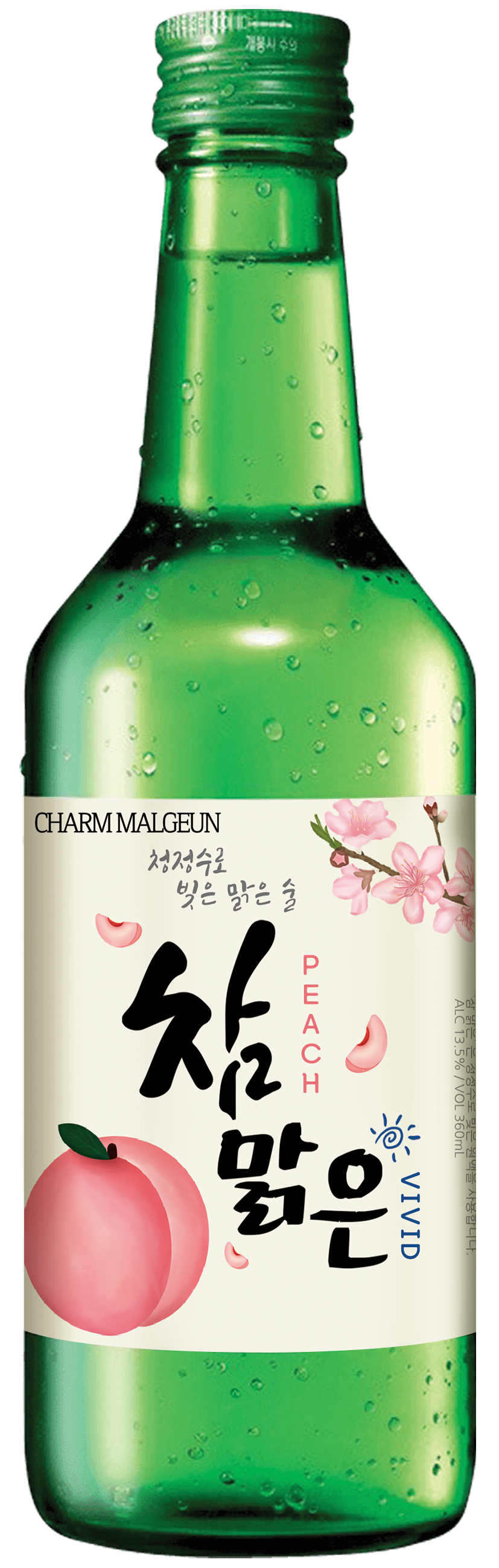 Charm Malgeun Soju Peach 13.5% 360ml