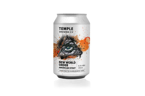 Temple Brewing Co New World Order American Stout Case 16